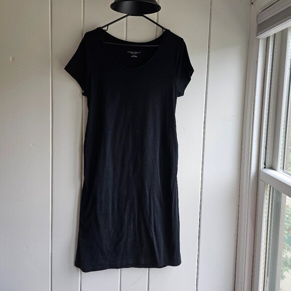 Liz Lang Maternity Black Short Sleeve Dress Size Large - Picture 1 of 3